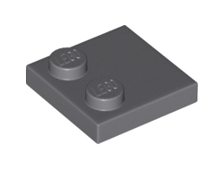 Tile, Modified 2 x 2 with Studs on Edge, Dark Bluish Gray (33909 / 6309059)