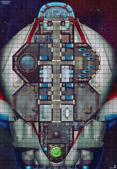 Starfinder. Игровое поле "Рассветная дева"