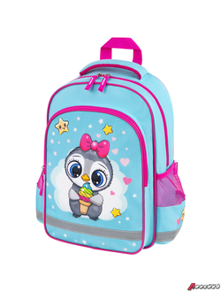 ТоварРюкзак ПИФАГОР SCHOOL, 1 отделение, 3 кармана, «Smart penguin», 38×28×14 см. 271403