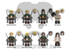 Фигурки Легион разведки из аниме Атака Титанов, 8 Лего совместимых фигурок с оружие