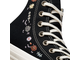 Кеды Converse Chuck Taylor All Star черные высокие с вышивкой