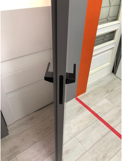 Дверь межкомнатная скрытая Invisible Standart  AL кромка хром (комплект) под покраску 42 мм