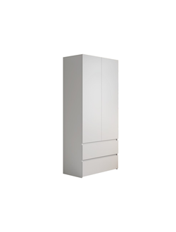 Милано 4 шкаф 2 ств Белый гладкий