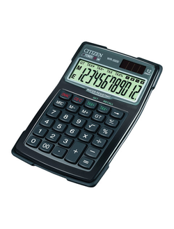 Калькулятор настольный водопыленепроницаемый CITIZEN WR-3000, КОМПАКТНЫЙ (152x106 мм), 12 разрядов, двойное питание
