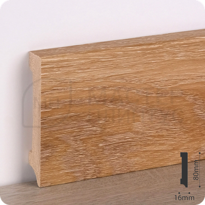 Плинтус деревянный ламинированный Дуб монтана