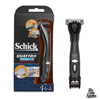 Cтанок Schick Quattro Titanium Precision c триммером, 1 кассета в комплекте