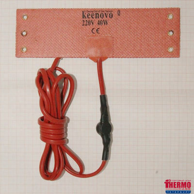 Гибкая нагревающая пластина 40 Вт 220 В (200х60) (терм.1) 6 люв. Keenovo (Внешний датчик температуры на 0 градусов по Цельсию (порог включения -5/+5 град)