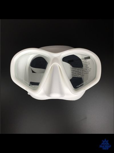 Маска для дайвинга с трубкой Комплект Sea Wolf белый силикон