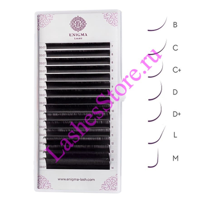 Ресницы чёрные ENIGMA LIGHT - MIX (16 линий)