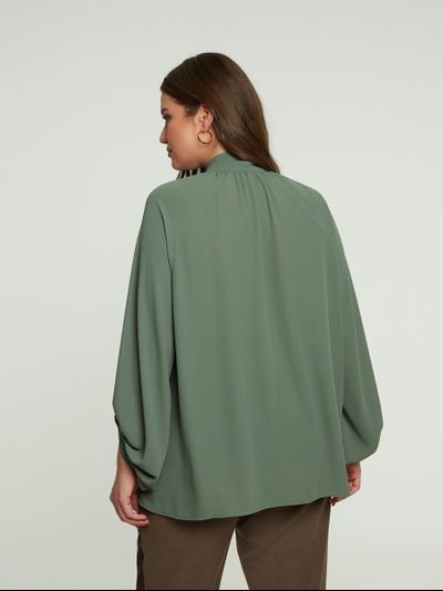 Блуза с бантом-галстуком