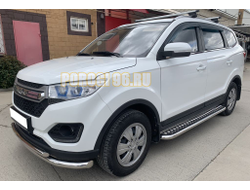 Пороги с накладным листом d53 для Lifan Myway (2017-...)