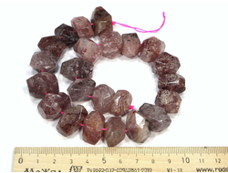 Бусина Кварц клубничный, фриформ грань крупная 13-17 мм (1 шт.) №20263 (30155)