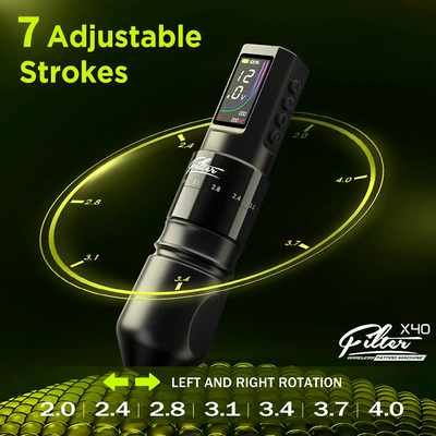 Беспроводная тату машинка EZ Filter X40 Strokes 2.0-4.0mm Black