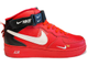 Nike Air Force 1 '07 LV8 Mid Utility Red/Black с Мехом