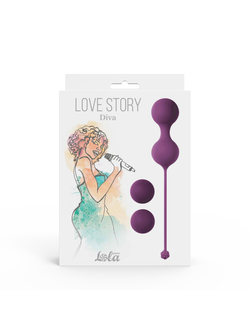 3012-03 Набор вагинальных шариков Love Story Diva Lavender Sunset