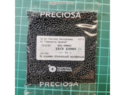 БИСЕР PRECIOSA 10/0 - 50г - 23980М  НЕПРОЗРАЧНЫЙ МАТОВЫЙ ЧЁРНЫЙ