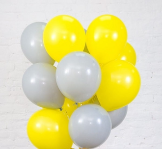 серые и желтые воздушные шары краснодар