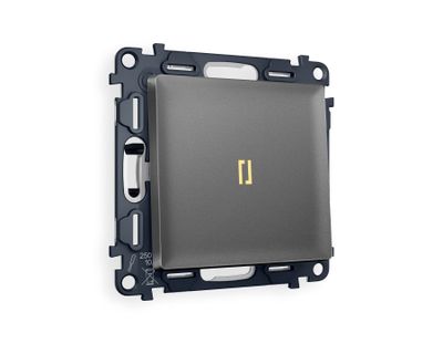 Переключатель 1-кл с подсветкой 3200K Антрацит серый - Ambrella Volt - ALFA