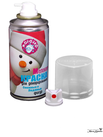 Меловая краска для декорирования снежных и ледяных фигур, 210мл цвета в ассортименте