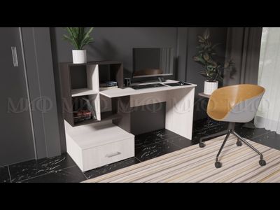 Стол Компьютерный №8 (1500*1050*550мм), Сандал свет/Дуб венге