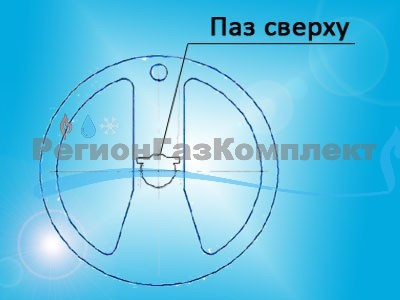 Ручка переключателя мощности электродуховки 5- позиционные "Лысьва" мод. ЭП, белая (срез штока сверху)