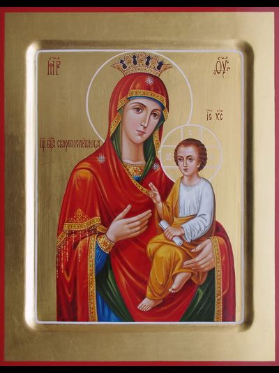 Скоропослушница.  Рукописная икона Пресвятой Божией Матери.