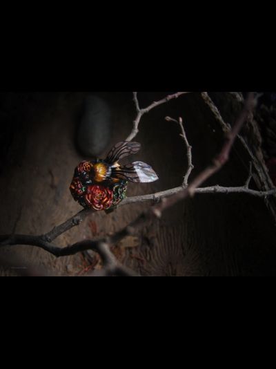 Коллекционное кольцо "Царевич Шмель в цветущем саду"