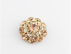 ПУГОВИЦЫ ДЕКОРАТИВНЫЕ СО СТРАЗАМИ Dolce&Gabbana, 22 мм. 50 шт. РК-0007. Цвет: кремовый