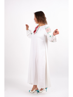 Платье "купальский узор" двухцветка