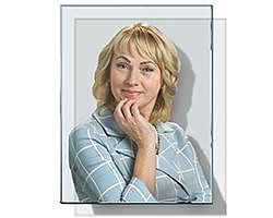 Портрет на стекле с прозрачным фоном