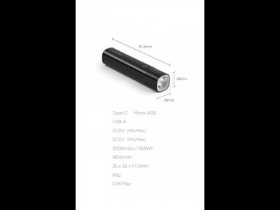 Фонарик Xiaomi Solove X3s (Type-C) Portable Flashlight Power Bank 3000 mAh Black