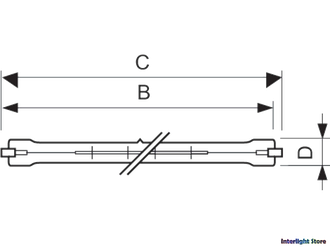 Dr. Fischer 13908R 300w 117.6mm 230v R7s