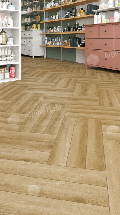 Ламинат Alpine Floor Herringbone LF102-2 Дуб Эльзас 606 х 101 х 8 mm