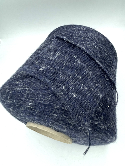 Zegna Baruffa Lane Borgosesia art. ATENASOFT  30% WS кашемир, 60% SETA шёлк, 10% LINO лён, Nm. 3/80 2666 м 100 гр. цв. тёмно-синий седой