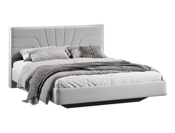 Спальня ПАНДОРА - Кровать без подъемного механизма Тип 1 Велюр Confetti Silver