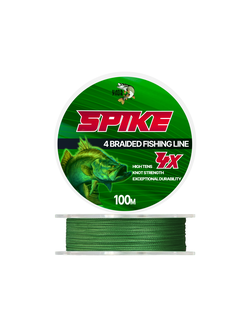 Плетеный шнур "SPIKE" 100м #0.08мм/ 4.80кг (цена за 10шт)