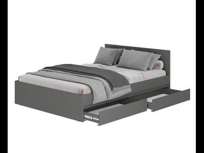 Кровать Симпл с ящиками 1200 КР-07 Графит (Мебелони)