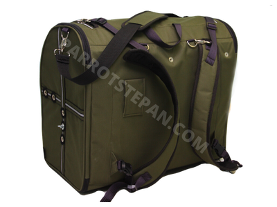 Рюкзак-переноска для двух птиц  без боковых окон (жако, эклектус, амазон, сенегал, конго, корелла, розелла, александриец, ожереловый)