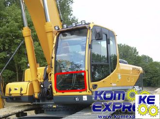 71Q6-02711, 71Q4-02710 Стекло лобовое нижнее Hyundai R180-9, R210-9, R250LC-9, R290LC-9, R300LC-9A,