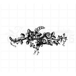 Штамп для скрапбукинга розы винтаж