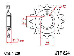 Звезда ведущая JT JTF824.12 (JTF824-12) (F824-12)