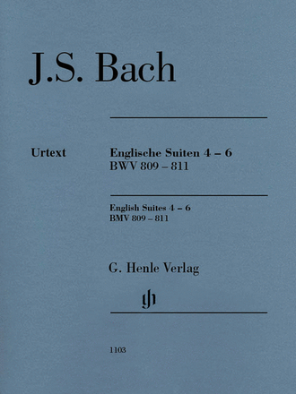 Bach, J.S. Englische Suiten №4-6 BWV809-811: für Klavier (ohne Fingersatz)