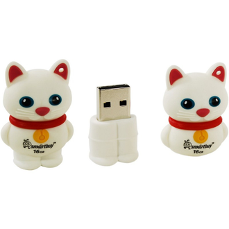 Флеш-память Smartbuy Catty, 16Gb, USB 2.0, котёнок, SB16GBCatW