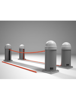 Комплект цепного шлагбаума Chain-barrier 15-base / 7-base - 15  и 7 метров