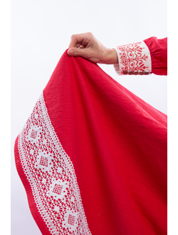 Платье Древо времени крапива красное