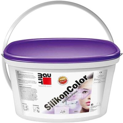 Краска фасадная силиконовая BAUMIT SilikonColor Белая база 14 л/22,4 кг