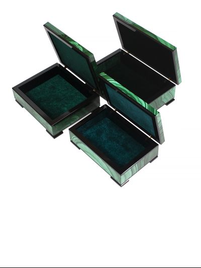 Шкатулка из натурального малахита, разные размеры
