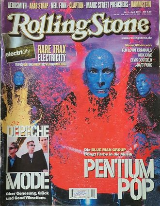 Rolling Stone Germany Magazine April 2001 Blue Man Group,Depeche Modу Cover Иностранные журналы