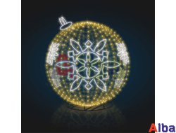 ШАР уличный светодиодный со снежинкой, 4м