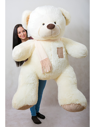 Большой плюшевый медведь 200 см бежевый Тоффи